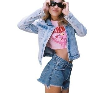 Limited Addition Zara & Pink Panther Collaboration Crop T-Shirt